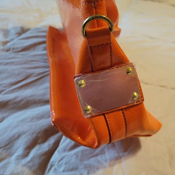 Orange Ruffled Women's Handbag - Picture 8 of 16